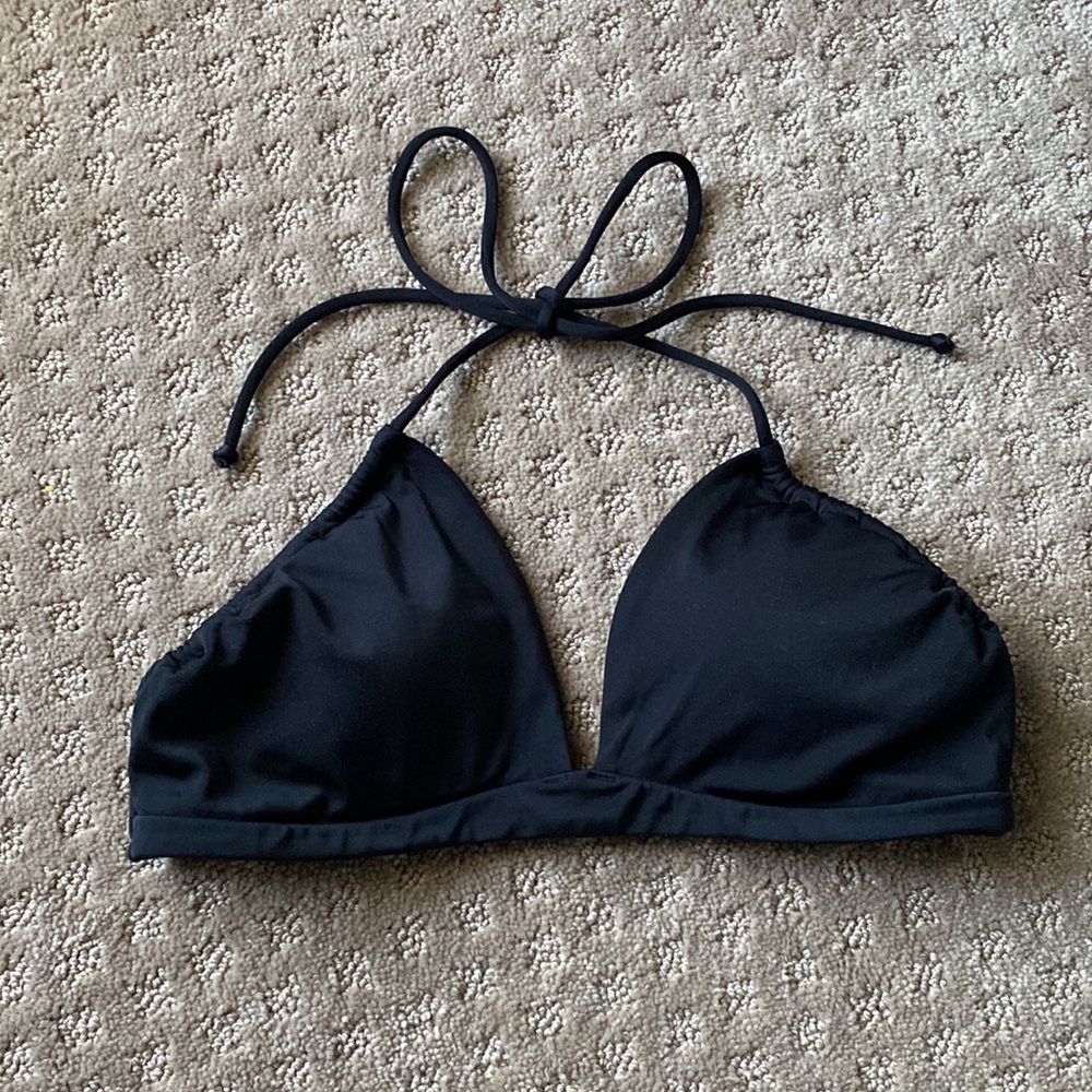 Victoria Secret Triangle Bralette Bikini Top Black Size M